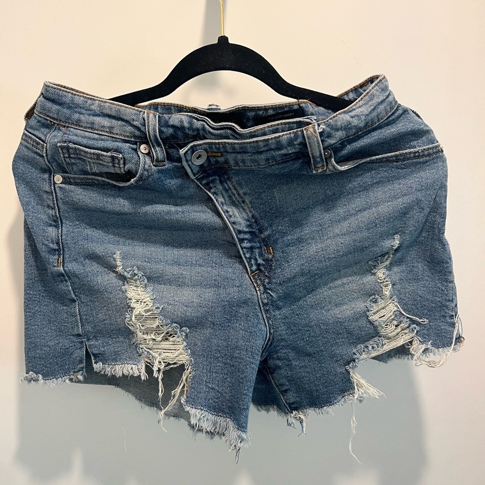 Kendall & Kylie Ripped Blue Jean Shorts
